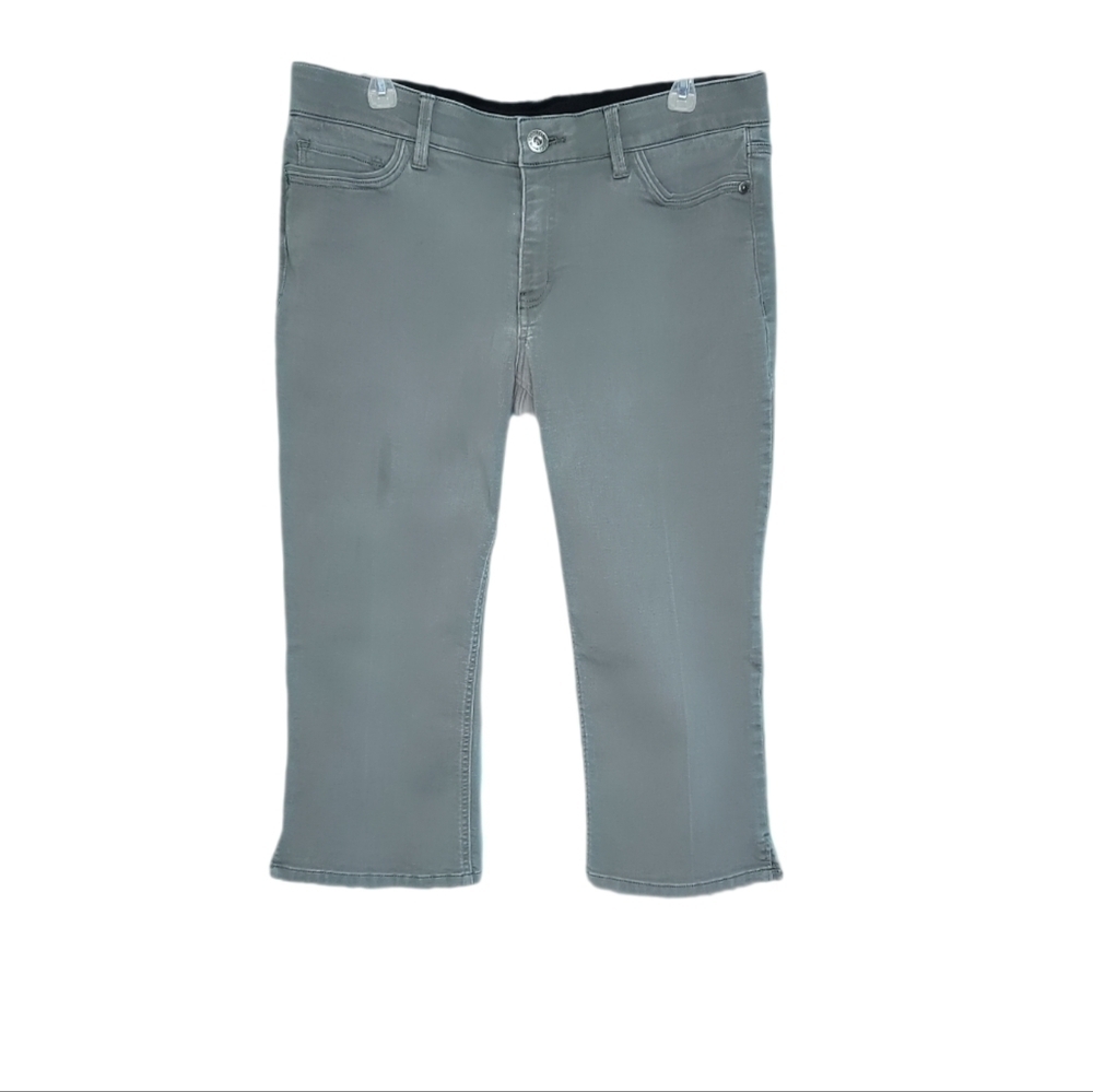 Liz Claiborne Classic Slim Leg Capri Gray Stretch Women's Pants Size 12